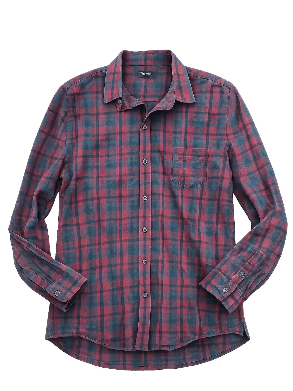 Theory plaid button down